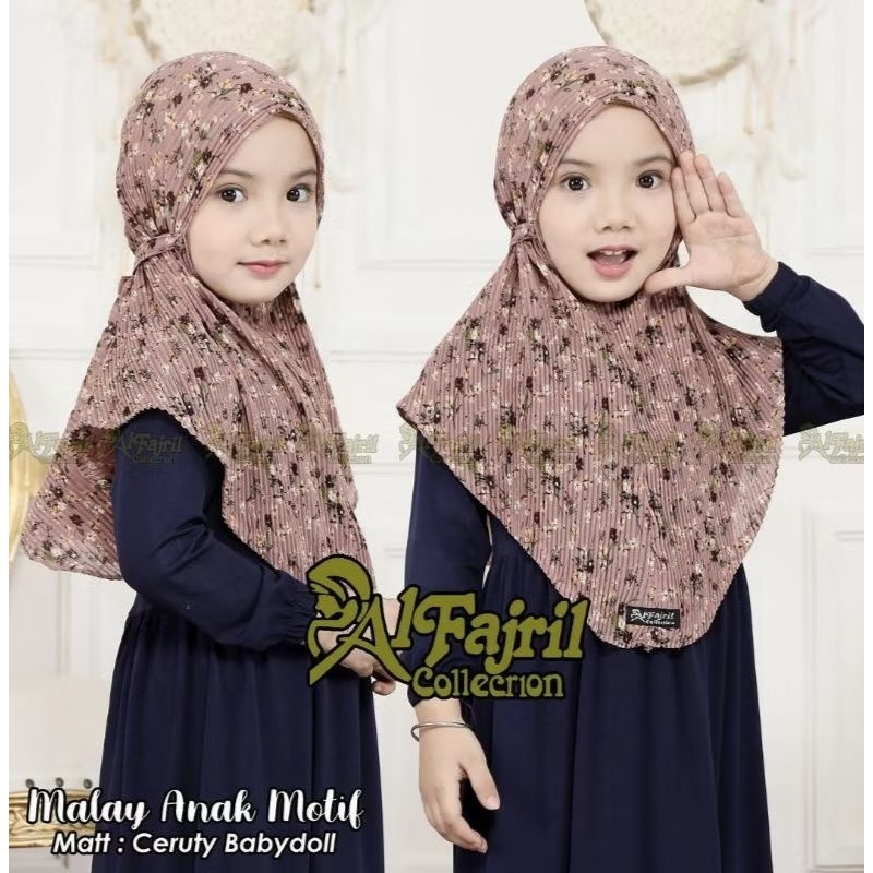 kerudung anak plisket