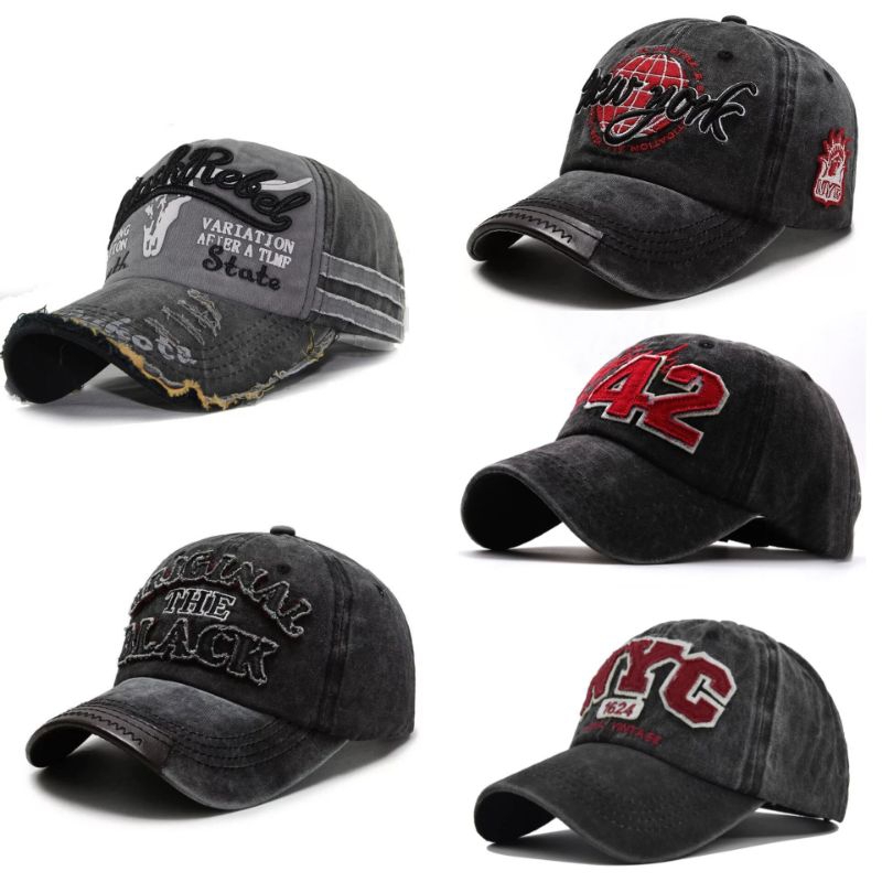 Baseball Vintage Import Topi Baseball Vintage Import Serba Hitam_ Topi Baseball Pria dan Wanita Unis