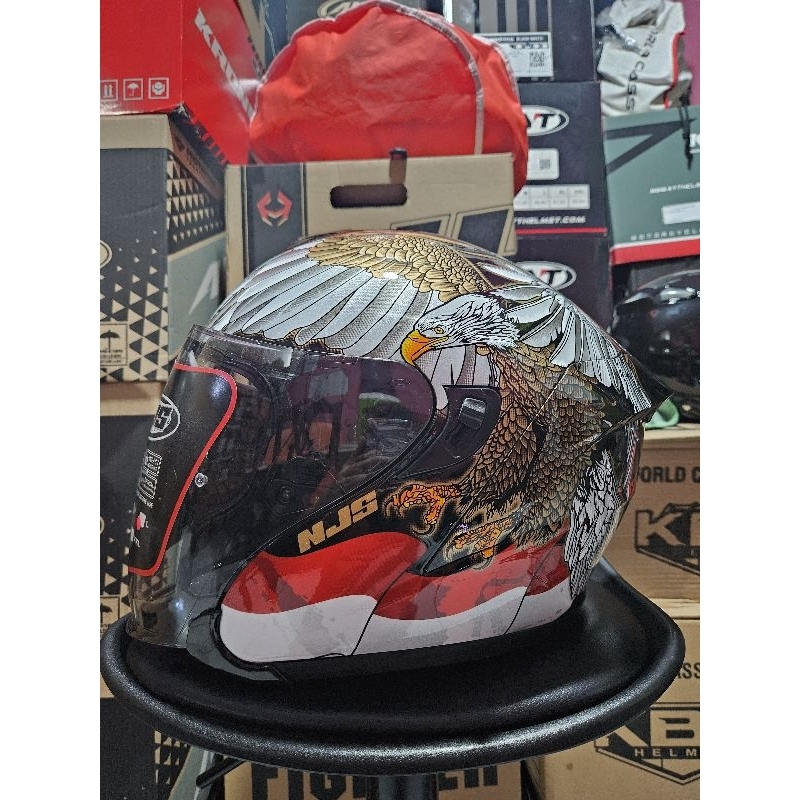 HELM NJS HALF FACE MOTIF GARUDA SNI-DOT ORIGINAL NJS