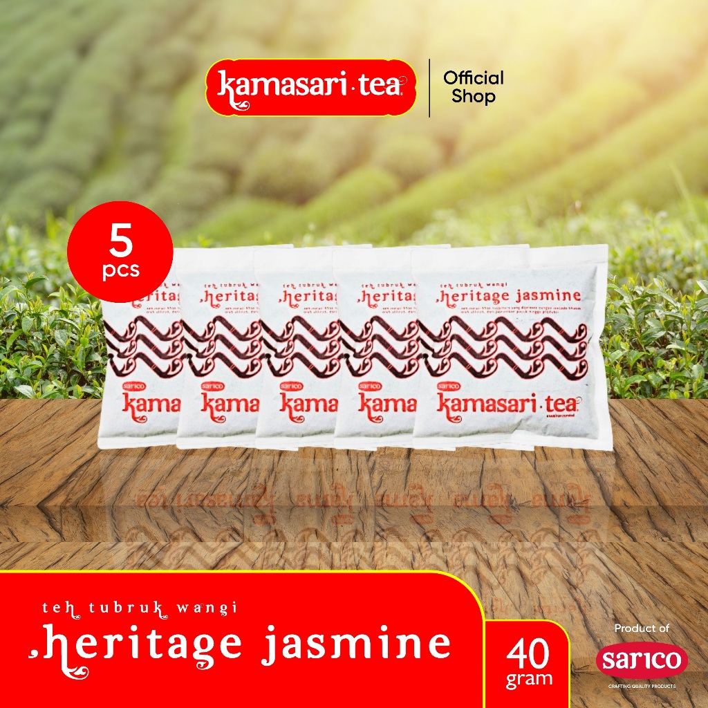 

Kamasari Tea Heritage Jasmine - 40 gram (Isi 5 Pcs) | Teh Tubruk Wangi