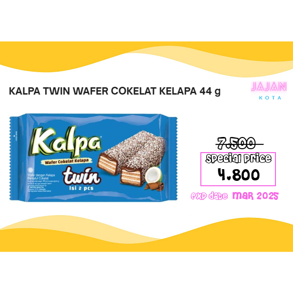 

KALPA WAFER COKLAT KELAPA TWIN 44 gram ISI 2