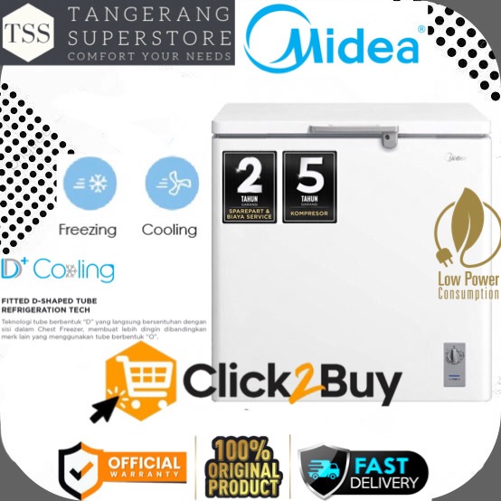 CHEST FREEZER MIDEA HS186CNK HS186CNK 186 CNK 150L MULTI COOLING FREEZER BOX LOW WATT FREEZER BOX MI