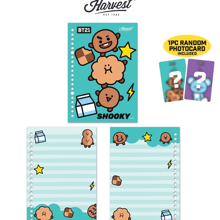 

Cepat Harvest BT21 Kertas Binder Loose Leaf SHOOKY