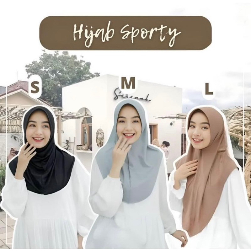 HIJAB BERGO SPORTY HAMIDAH SIZE M / JILBAB SPORT / JILBAB INSTAN