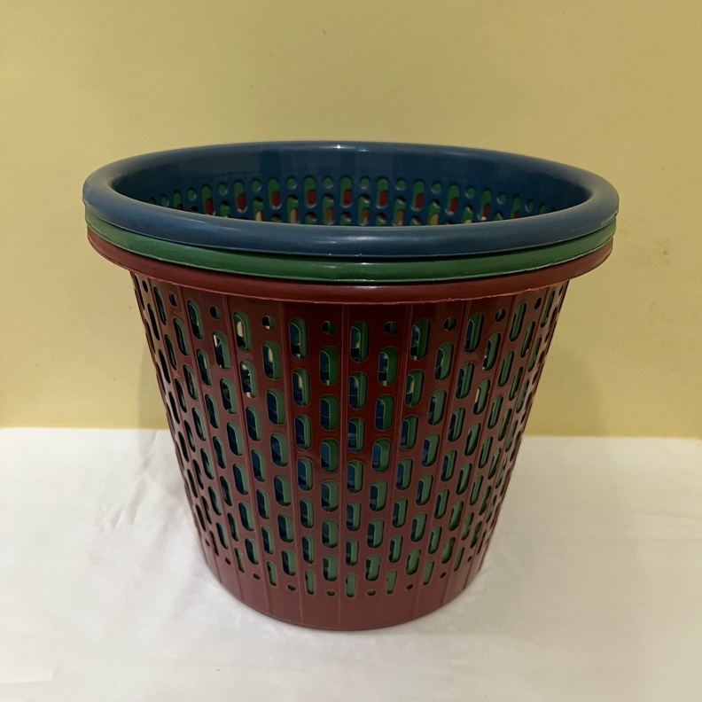 KODE Q12A Keranjang Tempat Sampah Plastik Kecil Per Lusin  Isi 12 pcs Harga Perlusin  Grosir