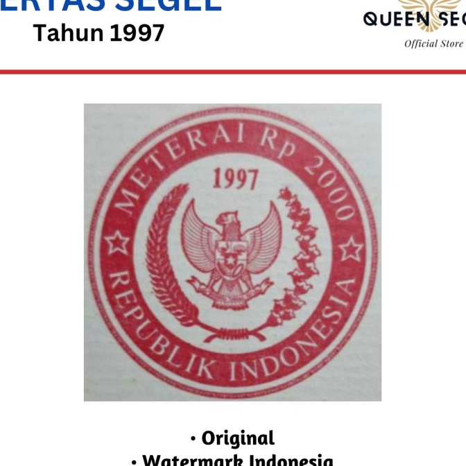 

FG2 Kertas Segel Tahun 1997 Double Slide Asli Original