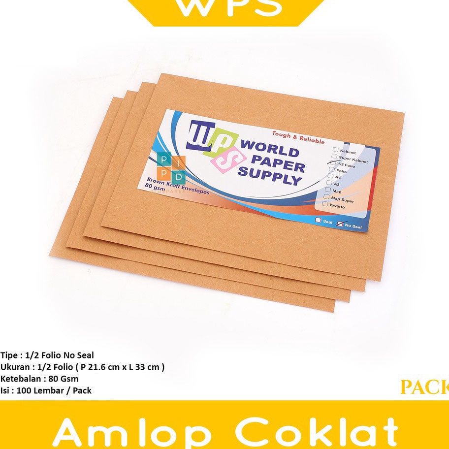 

Pilihan WPS Amplop Coklat Ukuran 12 Folio No Seal Pack