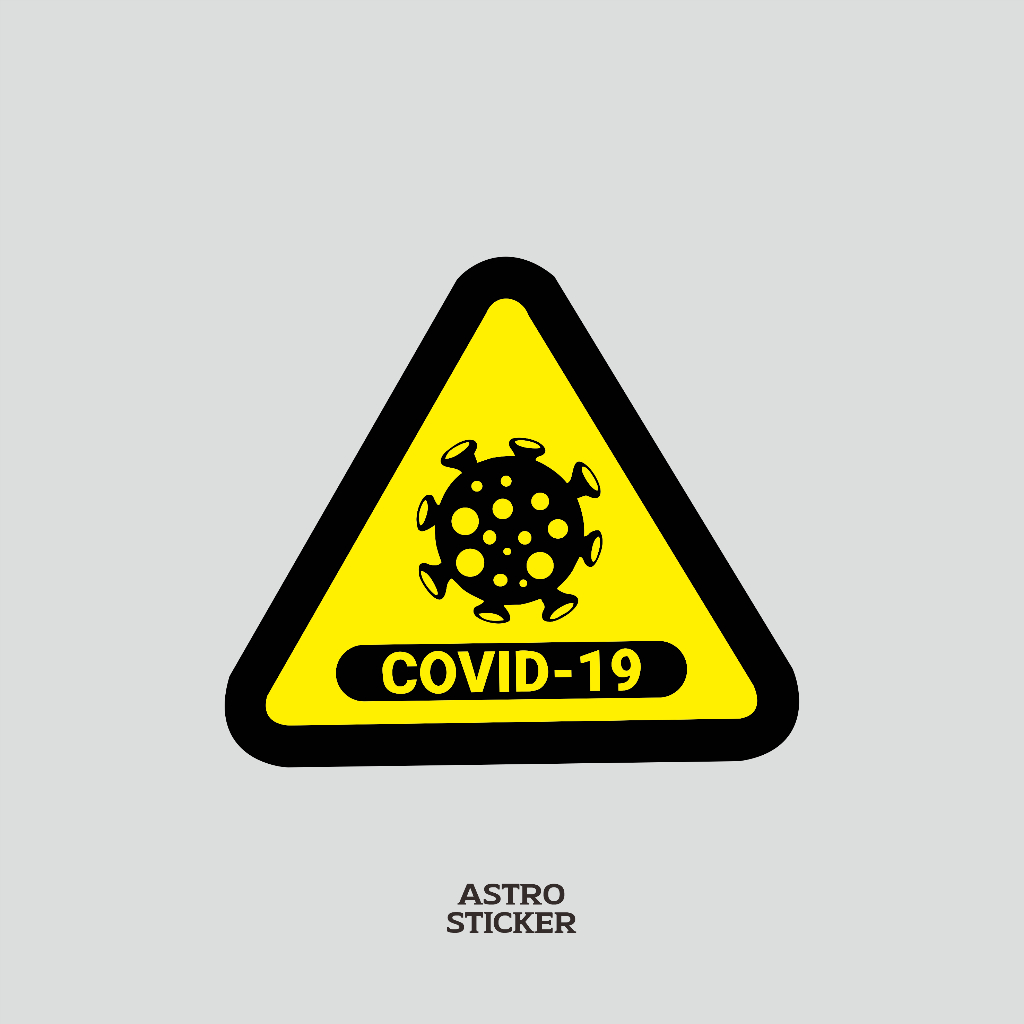 STICKER COVID19 AESTETIC  FOR TUMBLER, CASING HP, PC, CASING LAPTOP, COVER BUKU, MOTOR, MOBIL, LEMAR
