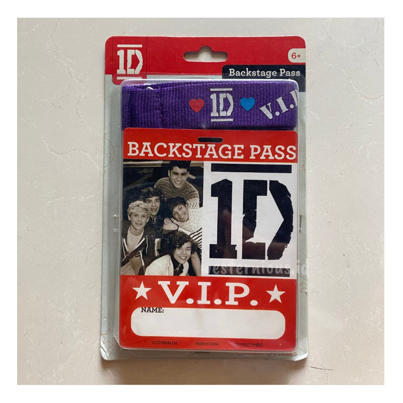 One Direction Official Merchandise ‘Backstage Pass V.I.P.’ 100% Original from 1D World - Harry Style