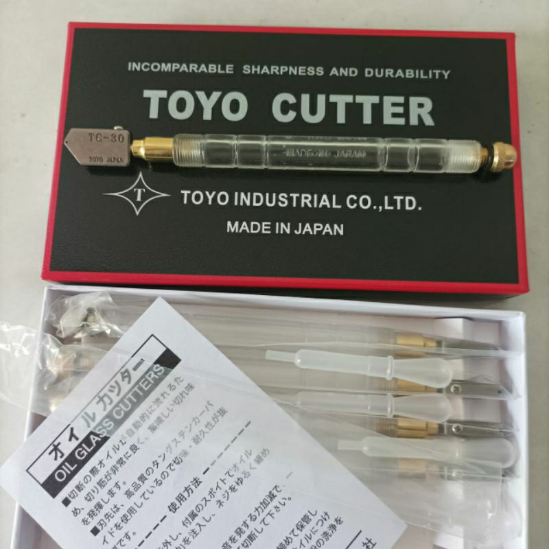 Alat Potong Kaca Minyak Toyo TC 30 Original TOYO TC30 Glass Cutter TC-30 Asli Japan