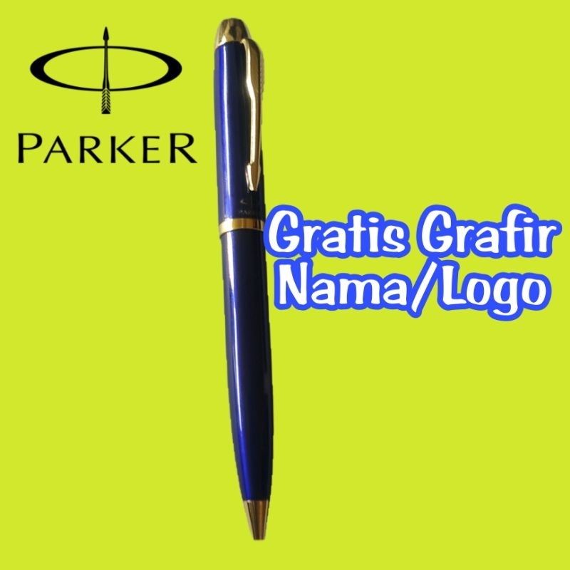 

pulpen bolpoint mewah parker exclusive gratis grafir nama/logo