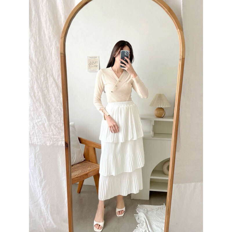 Rok Ruffle Plisket / Rok Plisket Premium Ruffle