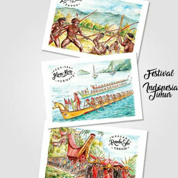 

KF7 Kartu pos Postcard East Indonesian Festival