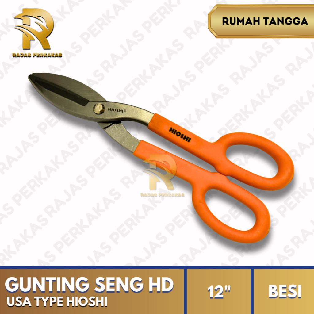 

GUNTING SENG HD 12" (USA TYPE) HIOSHI / GUNTING PLAT BESI / GUNTING SENG TIPIS / TINMAN SNIP