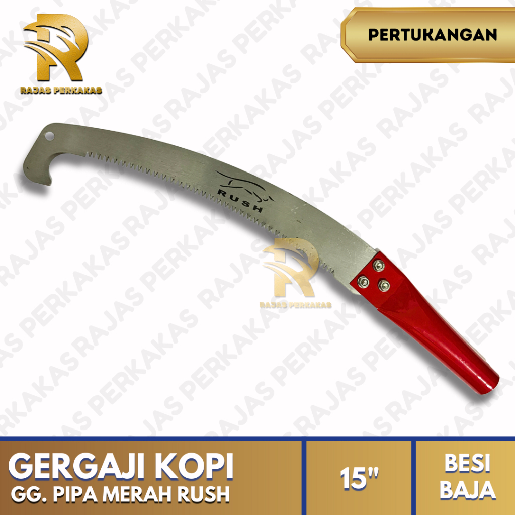 GERGAJI KOPI GG PIPA MERAH 15" RUSH / GERGAJI TANGAN SERBAGUNA / GERGAJI LENGKUNG