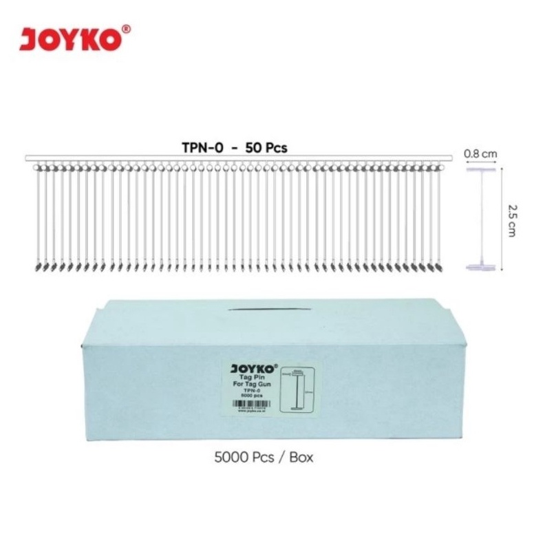 

TERMURAH Joyko TPN Tag Pin 1 Box isi 5pc Refill Tag Gun Label Harga Merk