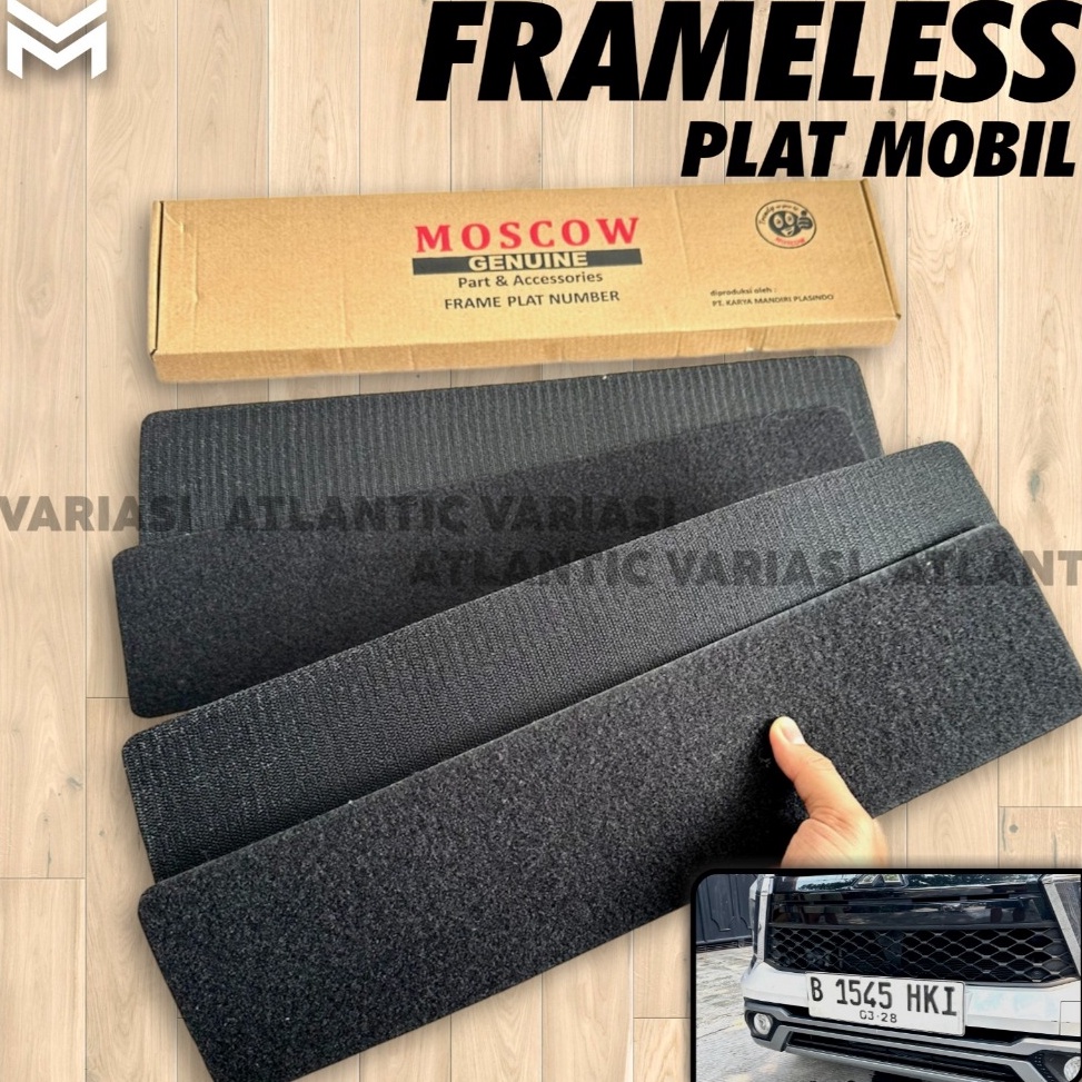 Terbagus SET DUDUKKAN PLAT FRAMELESS  TATAKAN PLAT MOBIL DUDUKAN FRAME NOMOR MOBIL  CLEAN LOOK  PLAT