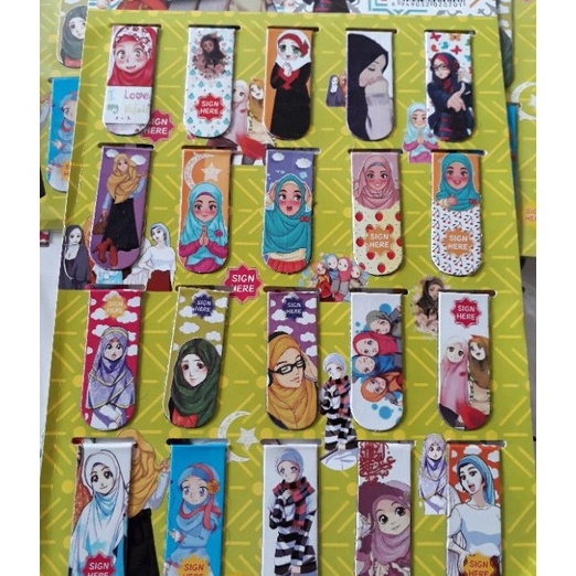 

Boom pembatas buku magnet hijab isi2