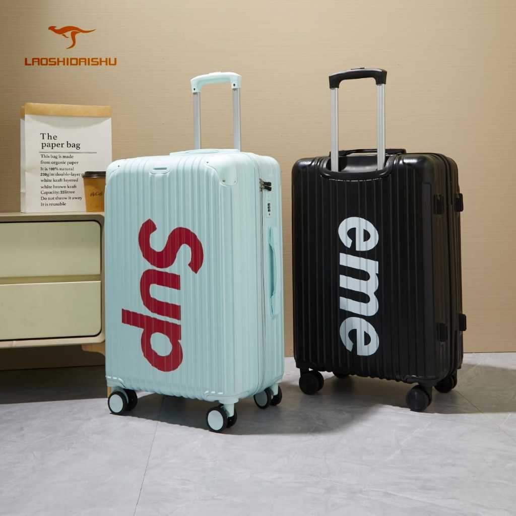 Laoshidaishu Koper Kabin 20 Inch Bagasi Koper Tas Travel Polo besar anak perempuan kabin 24 Inch