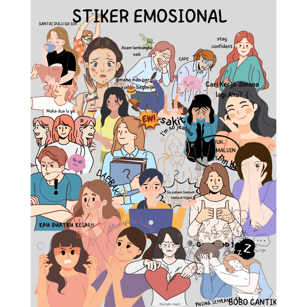 

STIKER CUTE GIRLS! (30 pcs) vinly waterproof