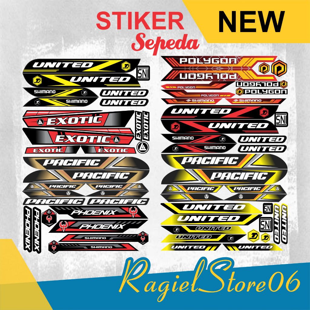 grosir stiker sepeda BMX Stiker Variasi Striping Sticker Tempel Logo Emblem Sepeda Gunung BMX Ragiel