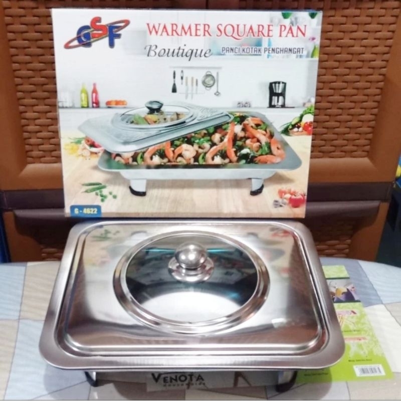 Warmer Panci Penghangat GSF G- 4522 Wadah Sayur Lauk Prasmanan Stainless Steel