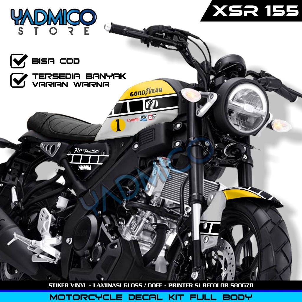 Decal XSR 155 Full Body / Stiker Motor XSR 155 Fullbody / Dekal XSR 155 / Striping XSR 155 Full Body