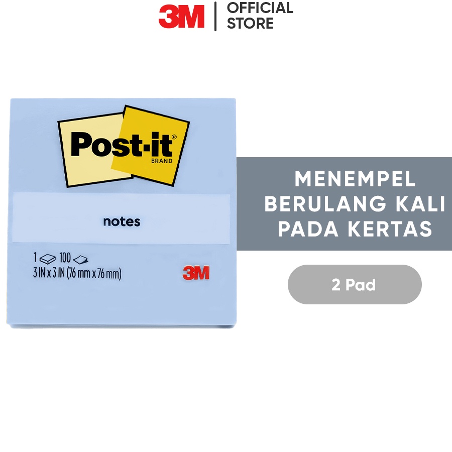 

Bonus 3M Postit Notes 6541CB Menempel berulah kali pada kertas 2 pad 76x76 mm Untuk berbagai permukan kertas