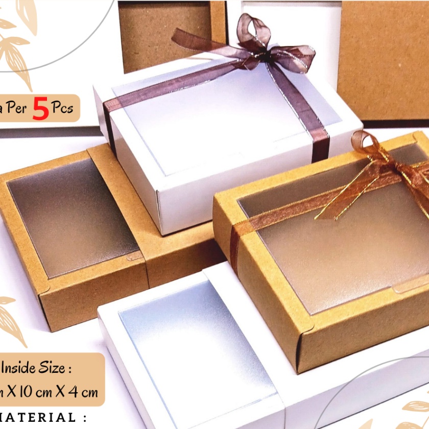 

KP8 Sliding Box 5 Pcs Kotak Polos SlopBox Dus Hadiah Hamper Kado Bingkisan