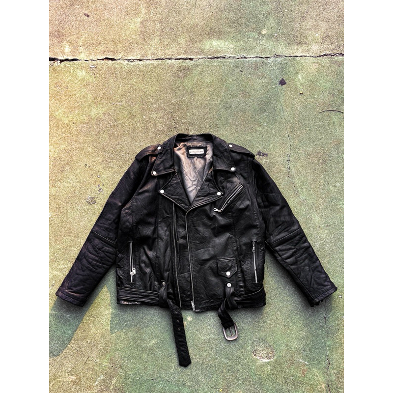 JAKET KULIT ASLI DOUBLE KERAH DK RAMONES