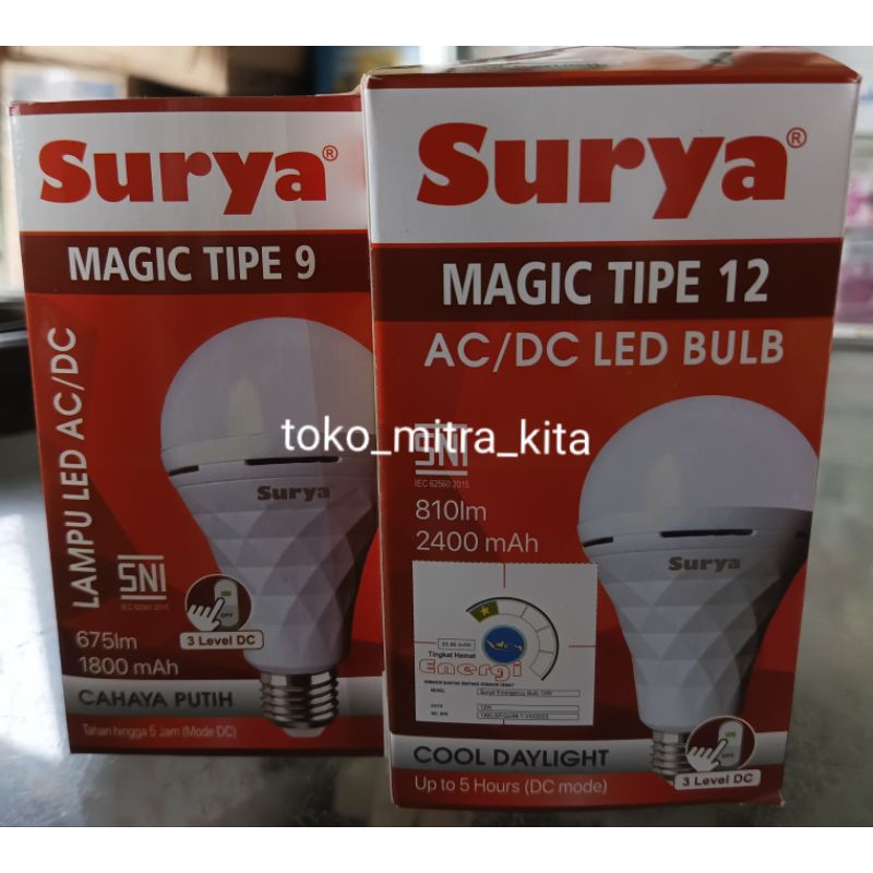 Lampu Magic/ Lampu Emergency LED Bulb Magic Surya/ Myvo 9Watt 12Watt