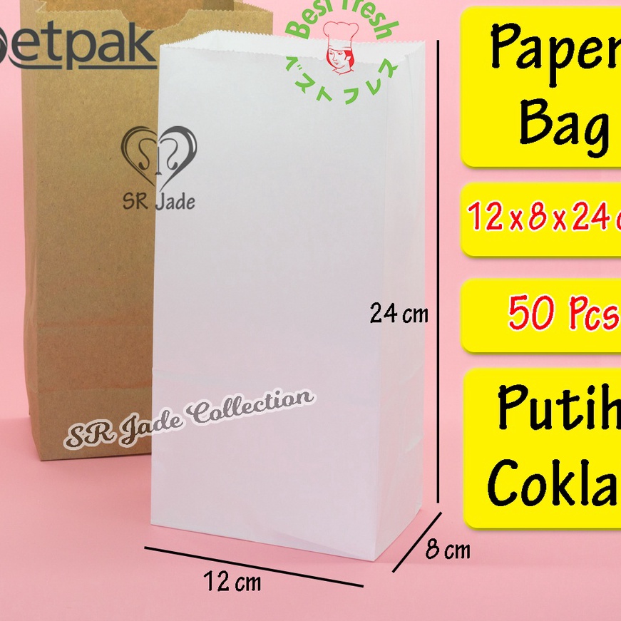 

FG2 5 Pcs Paper Bag Kantong Kertas Kantong Roti Fried Chicken Snack Kantong Kemasan Detpak Best Fresh SR Jade