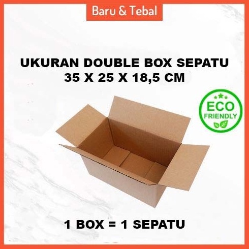 

FANTASTIS Double Box Kardus Sepatu Maksimal Untuk 1 Sepatu