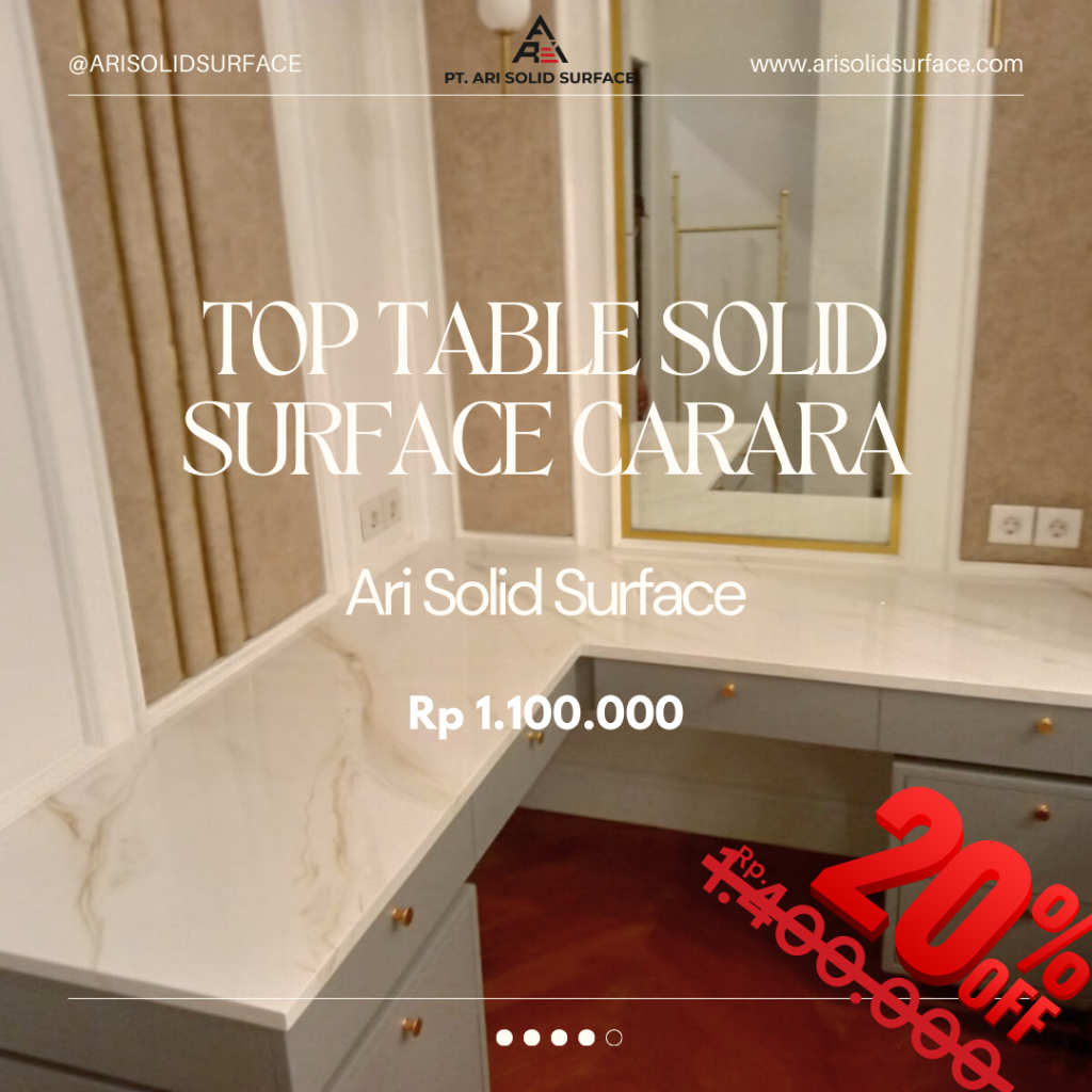 Top Table Solid Surface Carara