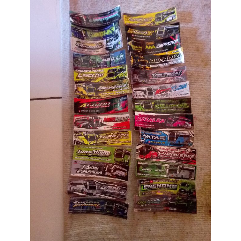 

Aneka stiker bus basuri campuran random isi 100 stiker free 45 stiker versi terbaru