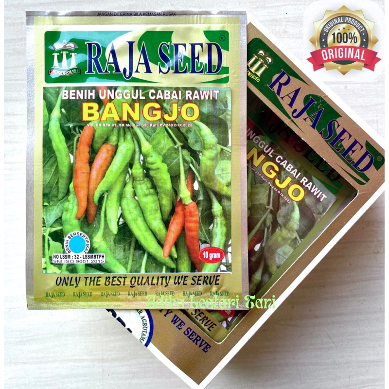 Benih Unggul Cabe Rawit BANGJO 10Gram - Cabai Rawit Hijau Merunduk Cap Raja Seed