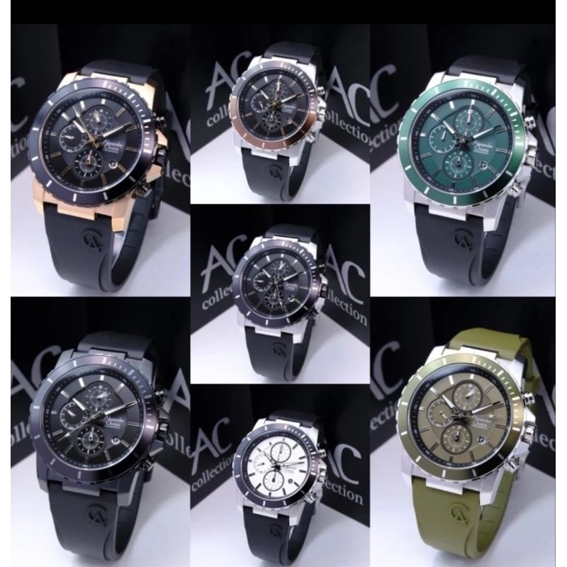 JAM TANGAN PRIA ALEXANDRE CHRISTIE AC6141 AC 6141 RUBBER BAND