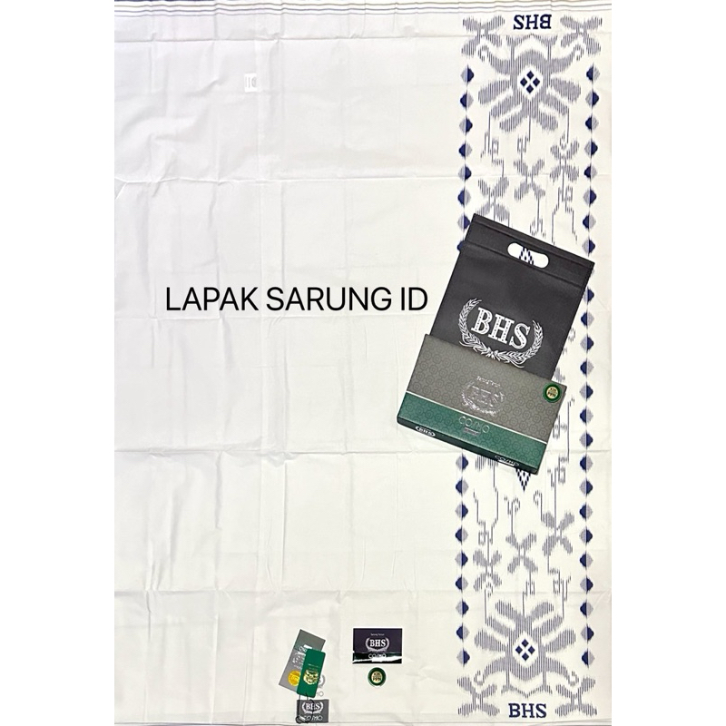SARUNG BHS COSMO SILVER PPN PUTIH POLOS