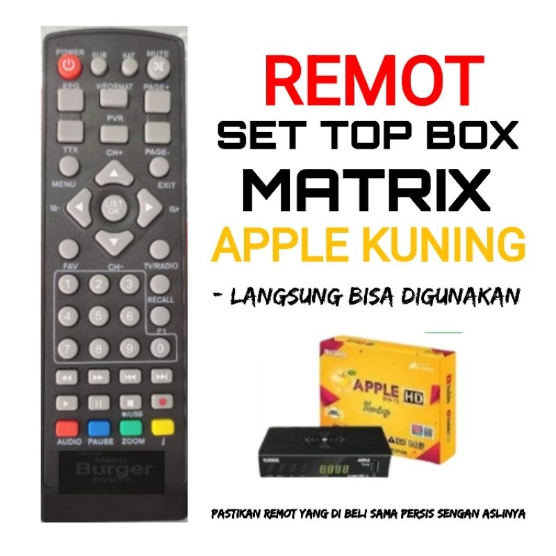 REMOTE REMOT STB MATRIX KUNING