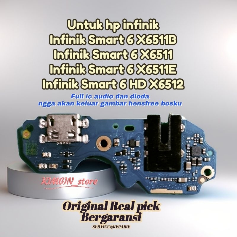 Konektor Cas Papan Konektor Cas Mic Infinik Smart 6 X6511 X6511B X6511E X6512 Original