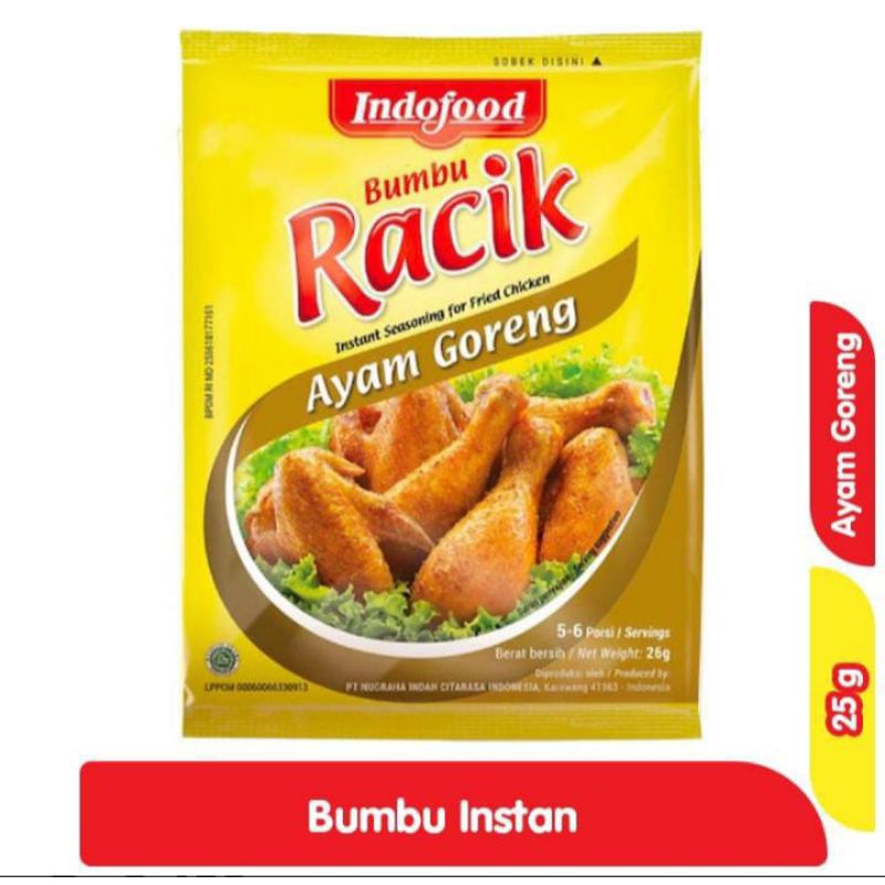 

Indofood Bumbu Racik Instan Ayam Goreng 25g