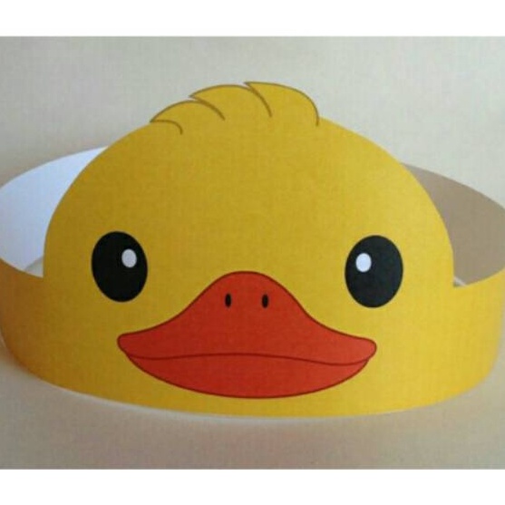 Beli 12pcs Topi ultah melingkar duck bebek  topi ulang tahun melingkar bebek pok ameame party