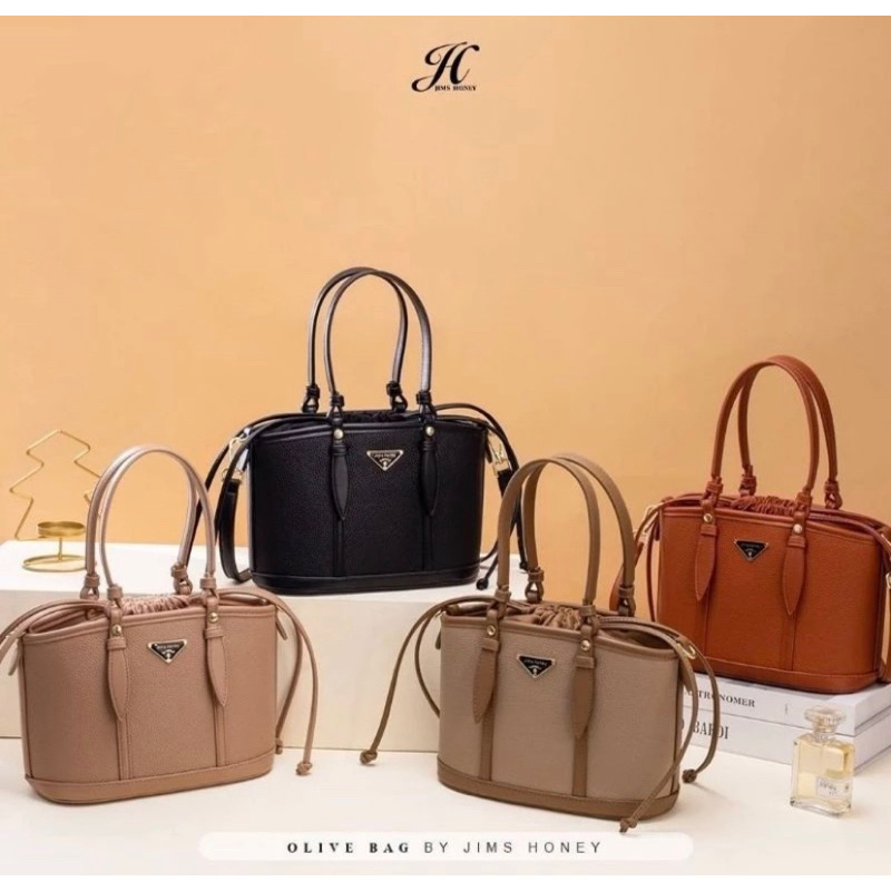 Jimshoney Olive Bag Tas Selempang Wanita Tas Serut Unik