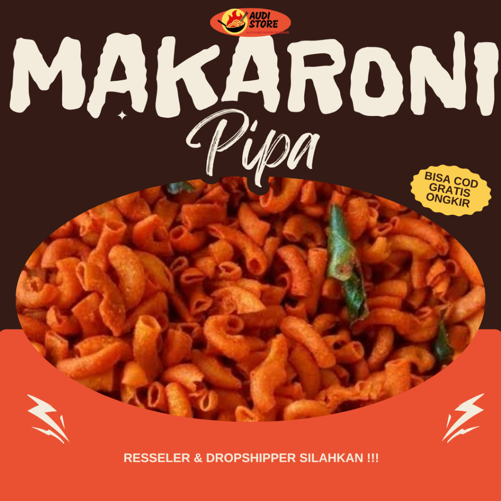 

Kripik Makaroni Pipa Crispy Pedas Daun Jeruk