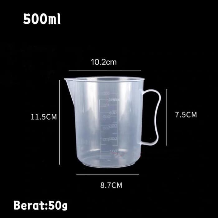 Gelas Ukur Plastik 500ml Measuring Cup 500 ml