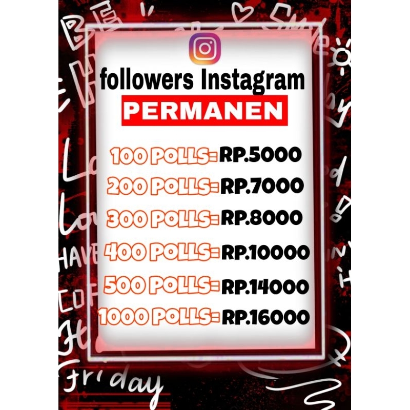 (promo) FOLLOWERS INSTAGRAM PERMANEN!!!