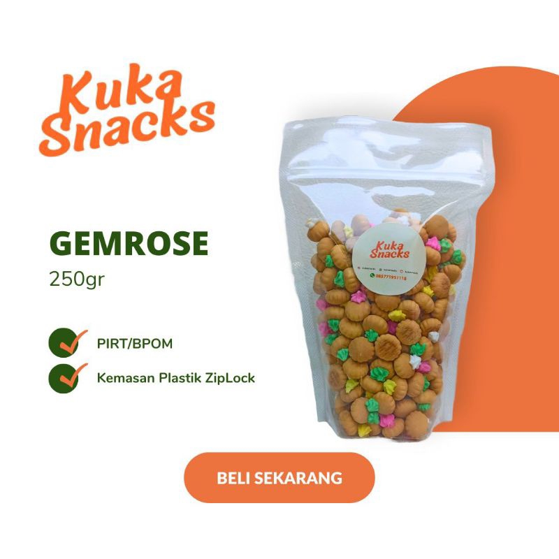 

Gemrose 250gr Kuka Snacks / Biskuit Gemrose / Snack Jadul