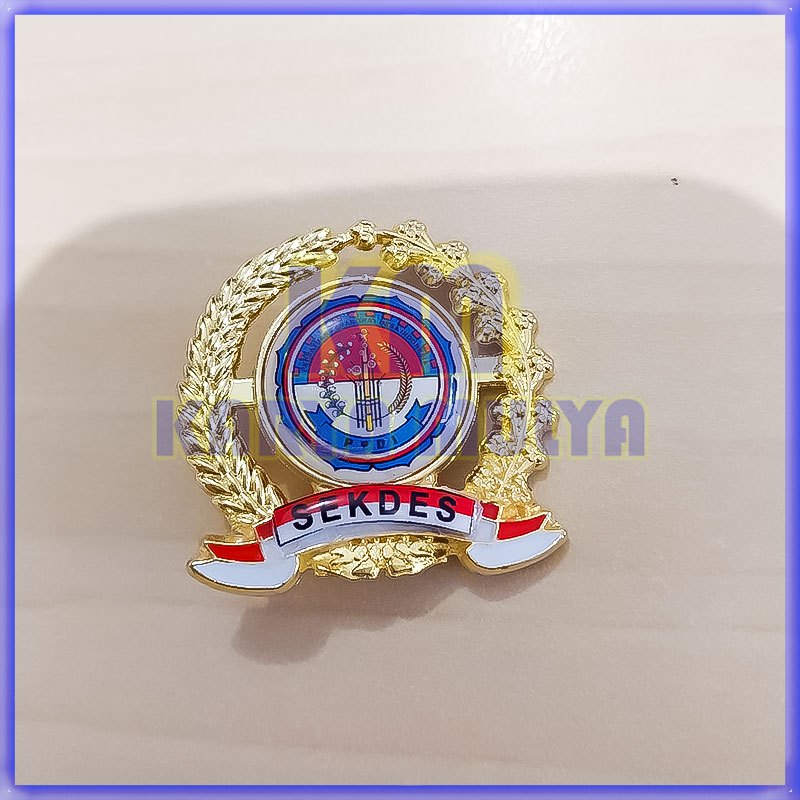 Lencana Sekdes Perangkat Desa Murah Pin Logo PPDI Sekretaris Desa  - Karya Mulya