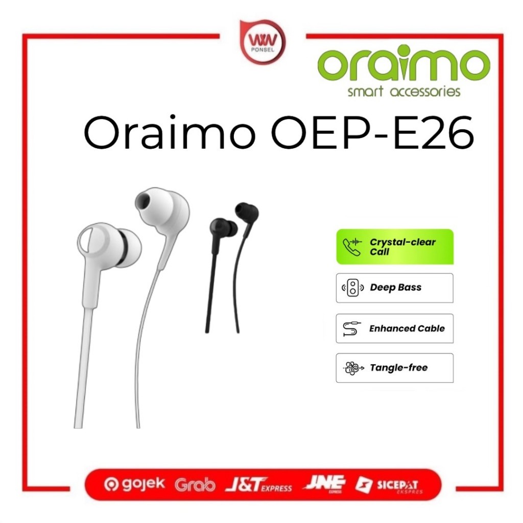 Oraimo OEP-E26 Wired Headset Halo 4 Super Bass In-Ear Earphone