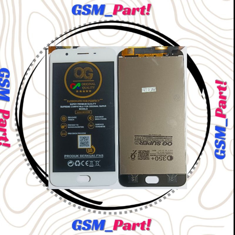 LCD FULL SET OPPO F1S / A59 WHITE OG SUPER